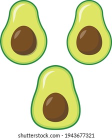 Avocado. Different types of avocados. Healthy eating.