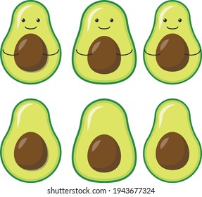 Avocado. Different types of avocados. Healthy eating.