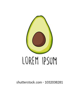 avocado doodle icon