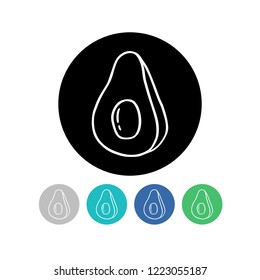 avocado doodle icon