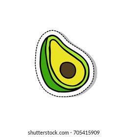 avocado doodle icon