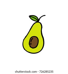 avocado doodle icon