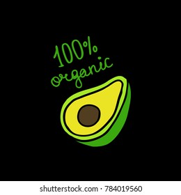 avocado doodle icon