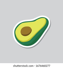 Avocado-Doodle-Symbol, Vektorillustration, Illustration