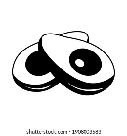 Dibujo de AVOCADO. Icono negro aislado en fondo blanco.
... Alimentos saludables, fruta tropical. Vector plano de dibujos animados Ilustración.
