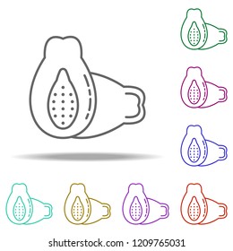 avocado dusk icon. Elements of Vegetables in multi color style icons. Simple icon for websites, web design, mobile app, info graphics