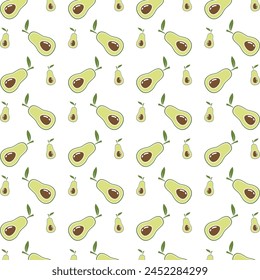 Avocado especial trendy multicolor repeating pattern vector illustration background design