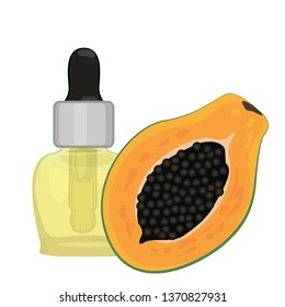 Avocado essential oil vector illustration isolated