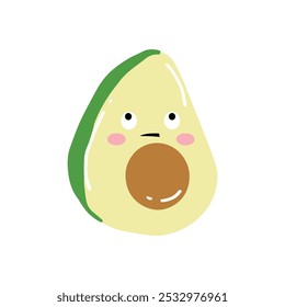 avocado expression cartoon design element