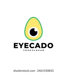 AVOCADO EYE FRUIT LENS LOGO ICON ILLUSTRATION