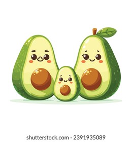 Artista vectorial de la alegría familiar de aguacate