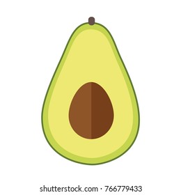 avocado flat design isolated on white background