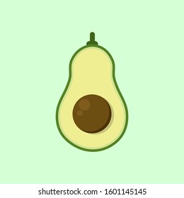 avocado flat design vector illustration
