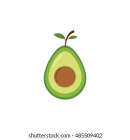 avocado flat design. vector illustration
