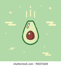 Avocado flat icon