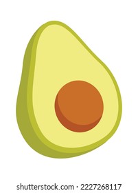 Avocado flat icon Healthy food Balanced nutrition