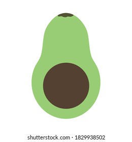 Avocado flat style icon design, Fruit healthy organic food sweet and nature theme Vector illustration