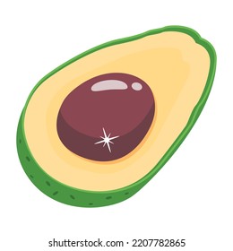 An avocado flat vector download