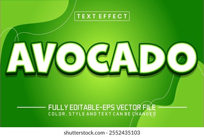 Avocado font Text effect editable