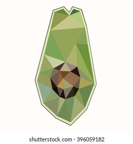 avocado food art vector