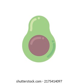 avocado food cartoon icon isolated