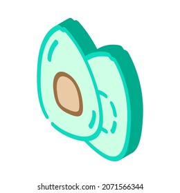 avocado food isometric icon vector. avocado food sign. isolated symbol illustration