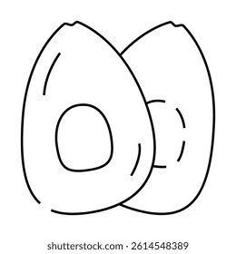 avocado food line icon vector. avocado food sign. isolated contour symbol black illustration