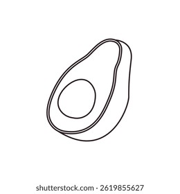 avocado food slice half vitamin vegetable fruit emoji vector symbol sign illustration icon