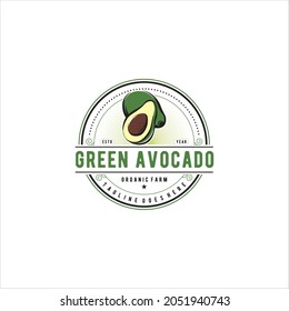 Avocado Fresh Fruit Logo Design Vector Image