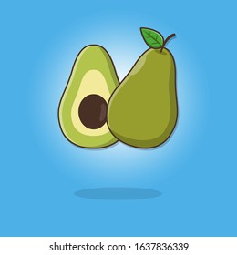 Avocado Fresh Icon Vector Design