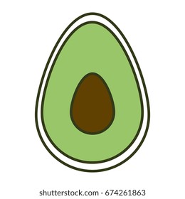 avocado fresh isolated icon