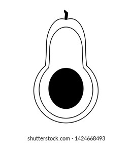 Avocado fresh vegetable healthy food vector illustration graphic design