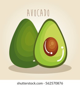 avocado fresh vegetable icon
