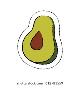 avocado fresh vegetable icon