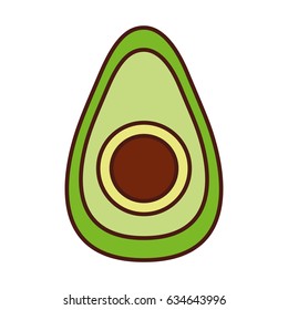 avocado fresh vegetable icon