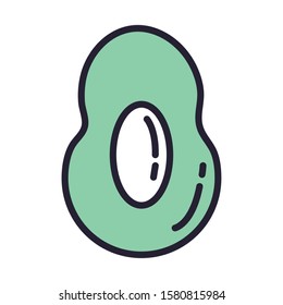 avocado fresh vegetable isolated icon vector illustration design