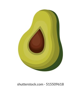 avocado fresh vegetable isolated icon