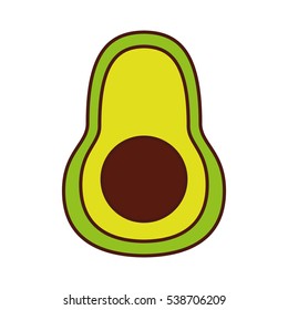 avocado fresh vegetable isolated icon vector illustration design