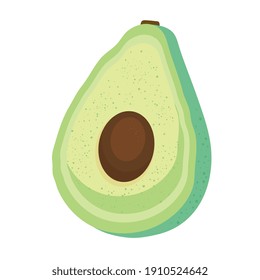 Avocado frischer pflanzlicher Nährstoff Symbol Vektorgrafik-Design