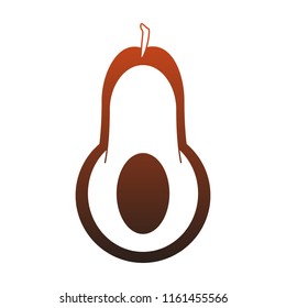 Avocado fresh vegetable red lines