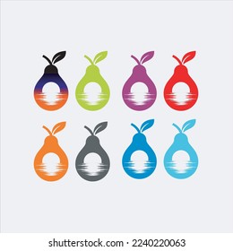 Plantilla de logotipo abstracto de fruto de aguacate. Diseño vectorial de aguacate. Logotipo de alimentos para la salud.