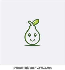 Avocado fruit abstract logo template. Avocado vector design. Health food logotype.
