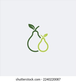 Plantilla de logotipo abstracto de fruto de aguacate. Diseño vectorial de aguacate. Logotipo de alimentos para la salud.
