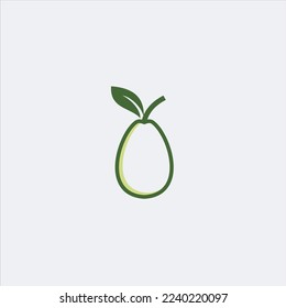Plantilla de logotipo abstracto de fruto de aguacate. Diseño vectorial de aguacate. Logotipo de alimentos para la salud.