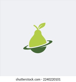 Avocado fruit abstract logo template. Avocado vector design. Health food logotype.