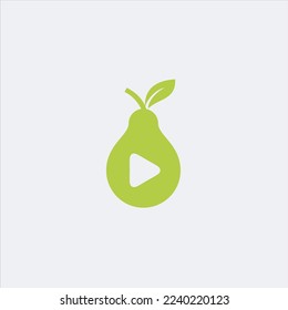Avocado fruit abstract logo template. Avocado vector design. Health food logotype.