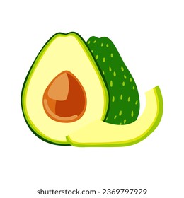 Avocado-Frucht ist eine schöne Zeichnung