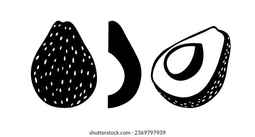 avocado fruit is a beautiful drawing