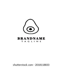 Avocado Fruchtcartoon Logo-Design-Vorlage moderne Vektorgrafik-Konzept