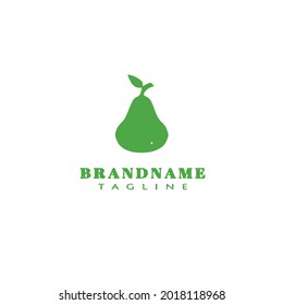 avocado fruit cartoon logo icon design template modern vector cute